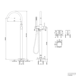 Vrijstaande Badkraan Brauer Black Met Handdouche Staafmodel Mat Zwart -Exporteren Badkamer Top Winkel vrijstaande badkraan brauer black met handdouche staafmodel mat zwart tech