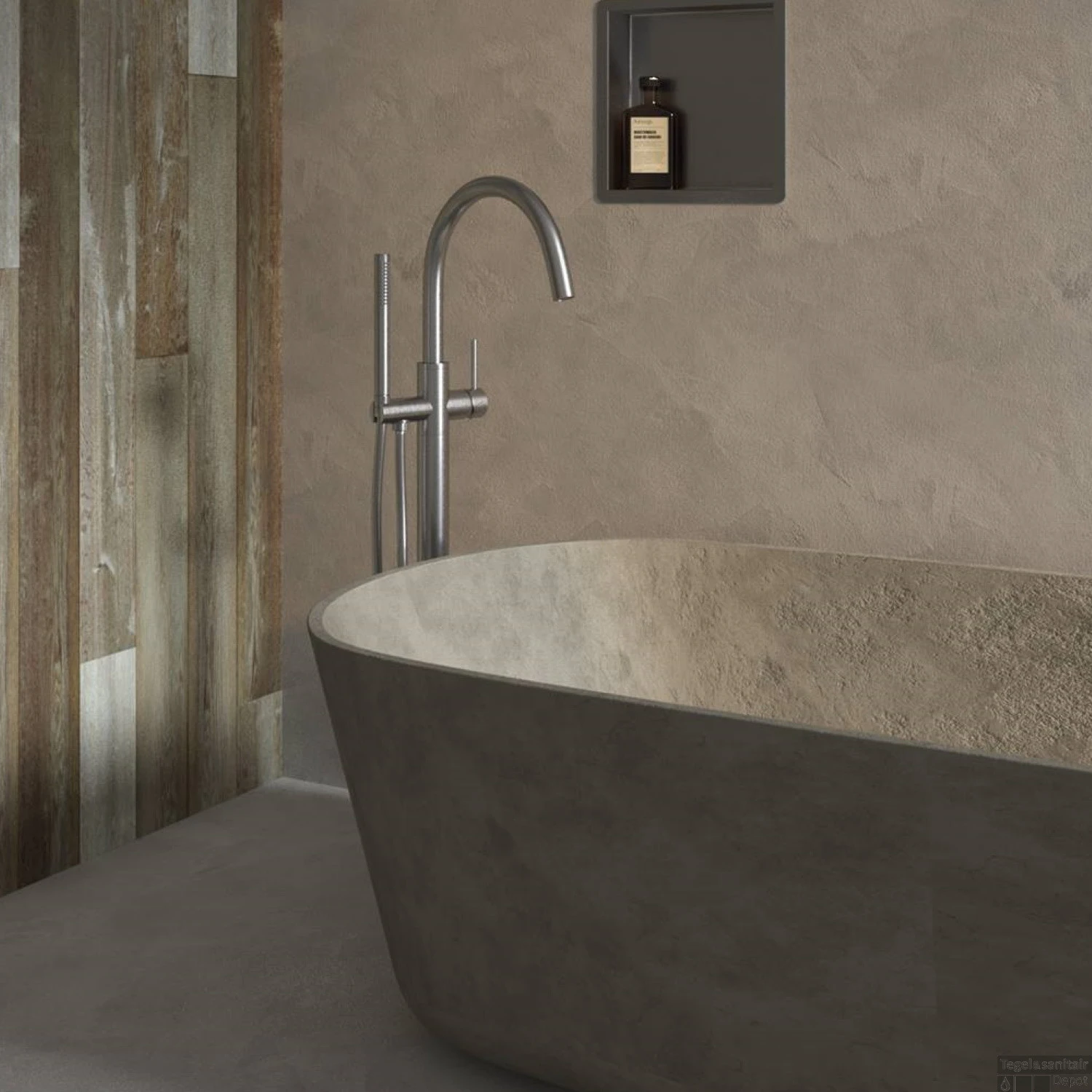 Vrijstaande Badkraan Brauer Brushed Met Handdouche Staafmodel Geborsteld RVS 4 Vrijstaande Badkraan Brauer Brushed Met Handdouche Staafmodel Geborsteld RVS - Afbeelding 2