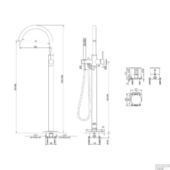 Vrijstaande Badkraan Brauer Brushed Met Handdouche Staafmodel Geborsteld RVS 7 Vrijstaande Badkraan Brauer Brushed Met Handdouche Staafmodel Geborsteld RVS -Exporteren Badkamer Top Winkel vrijstaande badkraan brauer brushed met handdouche staafmodel geborsteld nikkel tech