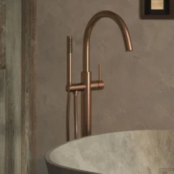 Vrijstaande Badkraan Brauer Copper Met Handdouche Staafmodel Koper -Exporteren Badkamer Top Winkel vrijstaande badkraan brauer copper met handdouche staafmodel koper sfeer