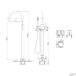 Vrijstaande Badkraan Brauer Copper Met Handdouche Staafmodel Koper -Exporteren Badkamer Top Winkel vrijstaande badkraan brauer copper met handdouche staafmodel koper tech