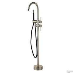 Vrijstaande Badkraan Boss & Wessing Exclusive Pro Met Mat Zwarte Handdoucheset RVS