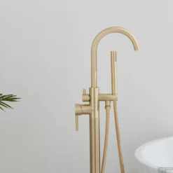 Vrijstaande Badkraan Boss & Wessing Gold Geborsteld Messing Mat Goud -Exporteren Badkamer Top Winkel vrijstaande badkraan bws gold geborsteld messing mat goud sfeer3