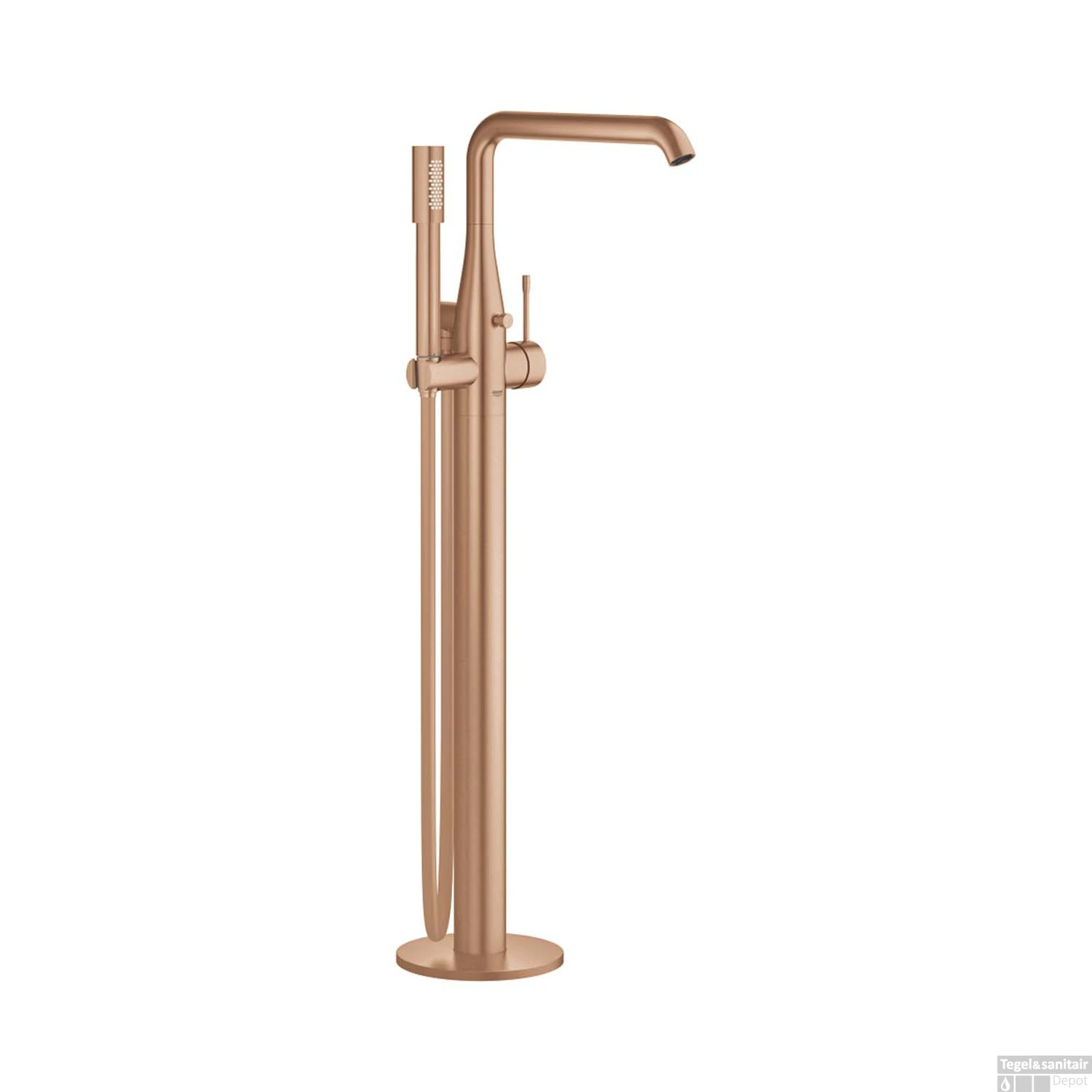 Vrijstaande Badkraan Grohe Essence New Met Douchegarnituur Warm Sunset Geborsteld