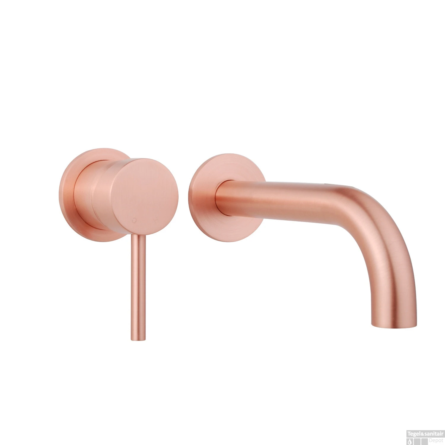 Wastafelkraan BWS Inbouwkraan Afbouwdeel Eenhendel Geborsteld Koper