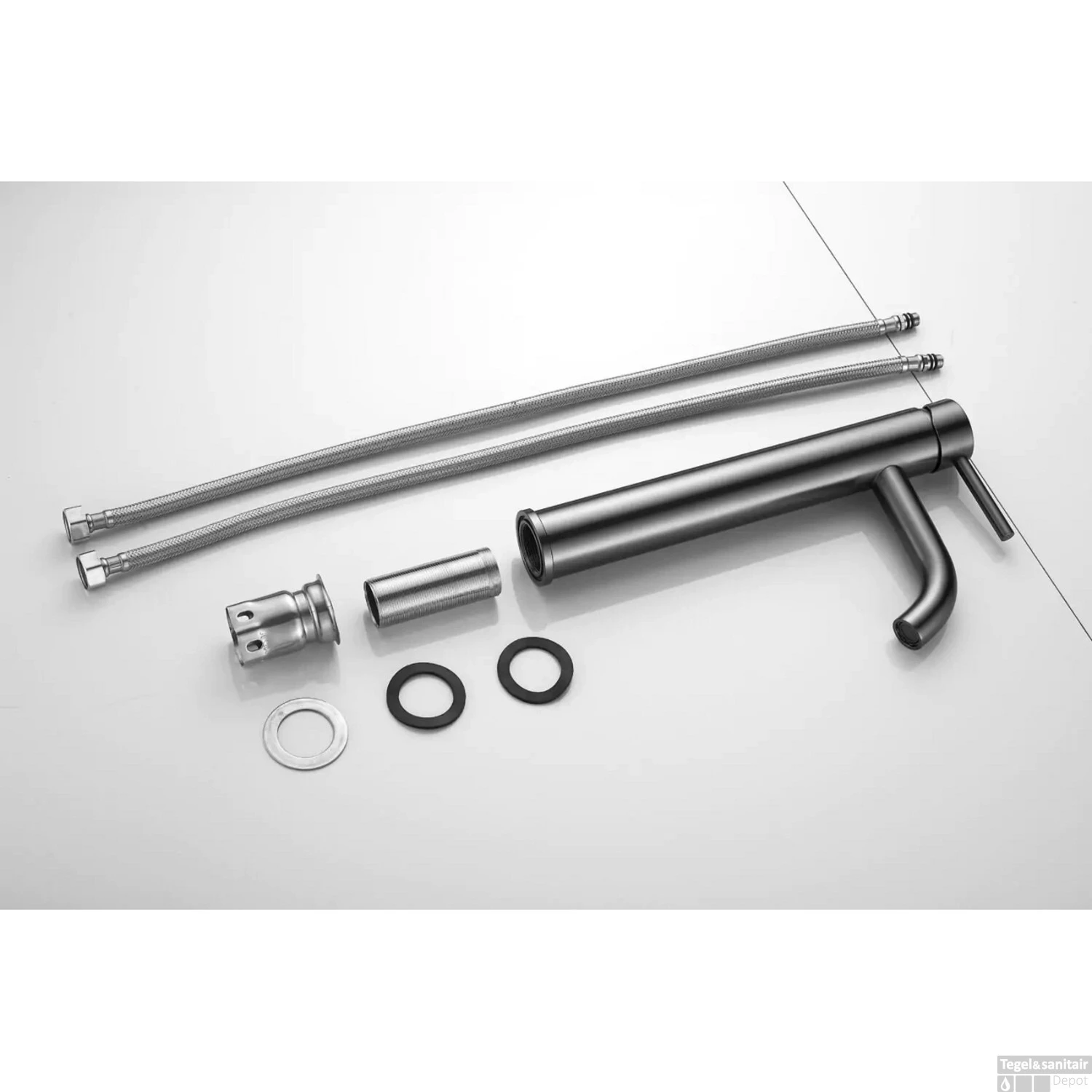 Wastafelkraan Boss & Wessing Plus 30.5 Cm Gunmetal 5 Wastafelkraan Boss & Wessing Plus 30.5 Cm Gunmetal - Afbeelding 3