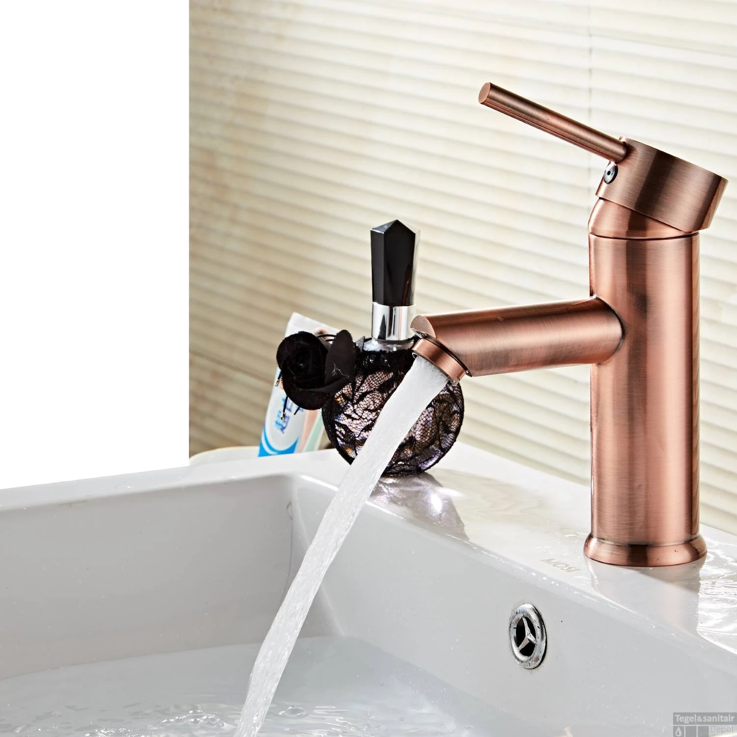 Wastafelkraan BWS Koper Met Eenhendel Geborsteld Koper 5 Wastafelkraan BWS Koper Met Eenhendel Geborsteld Koper - Afbeelding 3
