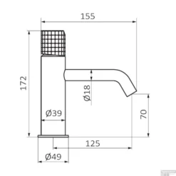 Wastafelkraan GRB Aura Mengkraan Met Clickwaste Messing Zwart -Exporteren Badkamer Top Winkel wastafelkraan grb aura mengkraan met clickwaste messing zwart tech 1