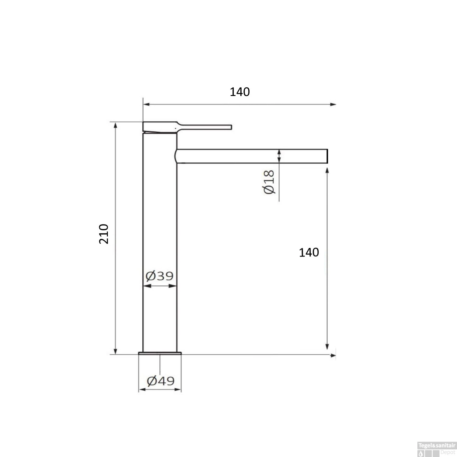 Wastafelkraan GRB Aura XL Mengkraan Met Clickwaste Mat Chroom 5 Wastafelkraan GRB Aura XL Mengkraan Met Clickwaste Mat Chroom - Afbeelding 3