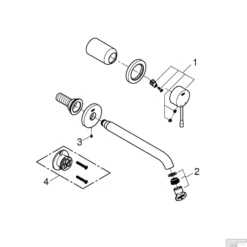 Wastafelkraan Grohe Essence Inbouwkraan Supersteel (excl. Inbouwdeel) -Exporteren Badkamer Top Winkel wastafelkraan grohe essence inbouwkraan supersteel excl. inbouwdeel 1