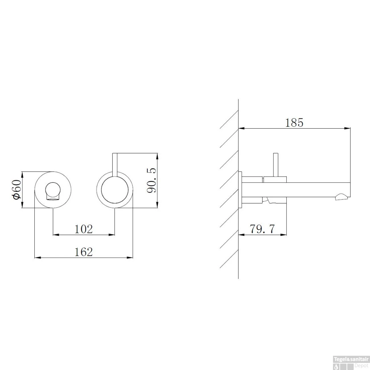 Wastafelkraan Inbouw Wiesbaden Style Mengkraan Eenhendel Geborsteld Messing Goud 4 Wastafelkraan Inbouw Wiesbaden Style Mengkraan Eenhendel Geborsteld Messing Goud - Afbeelding 2
