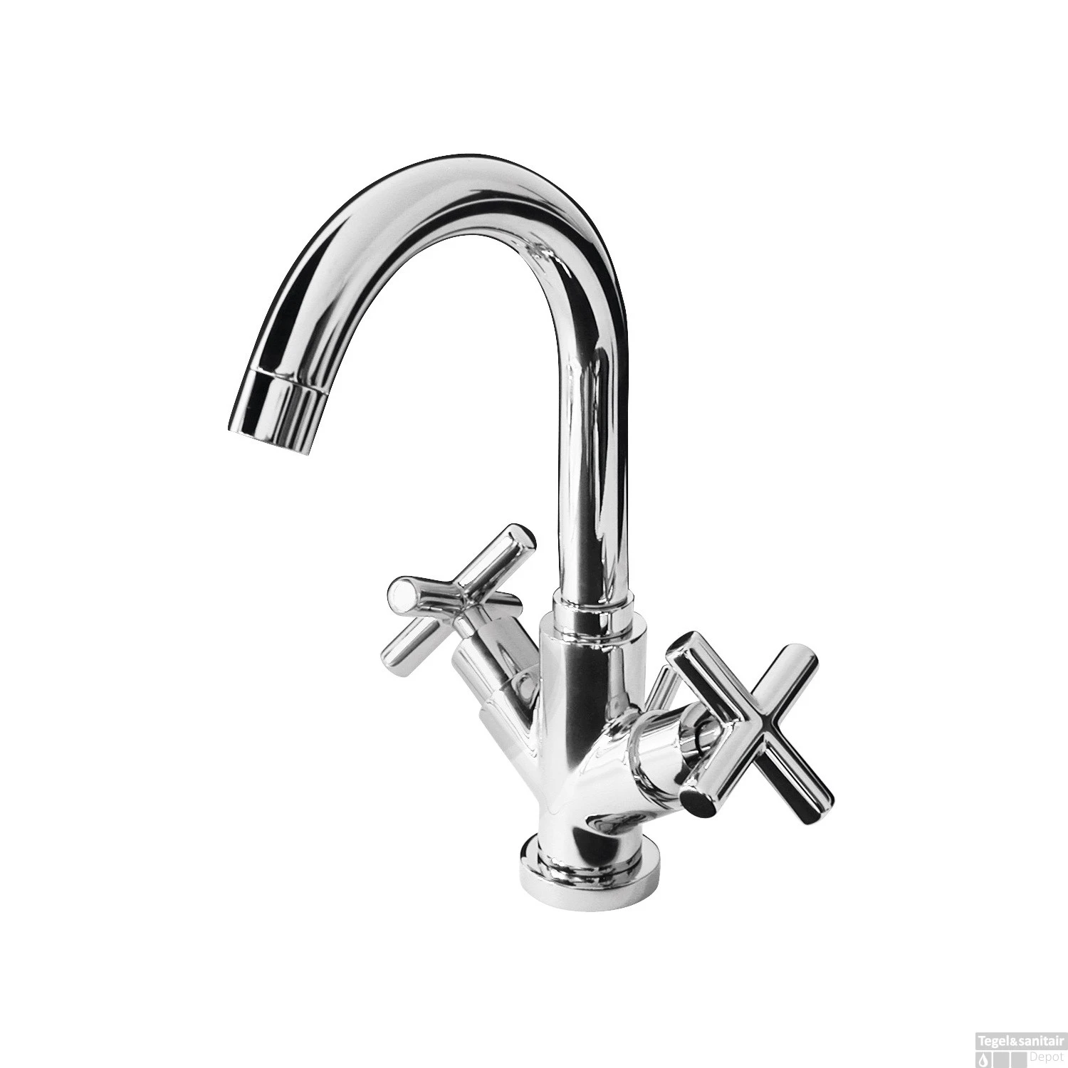 Wastafelkraan Sanimex Giulini Opbouw Tweegreeps Kruisgreep Draaibare Uitloop Met Pop-Up Chroom 3 Wastafelkraan Sanimex Giulini Opbouw Tweegreeps Kruisgreep Draaibare Uitloop Met Pop-Up Chroom