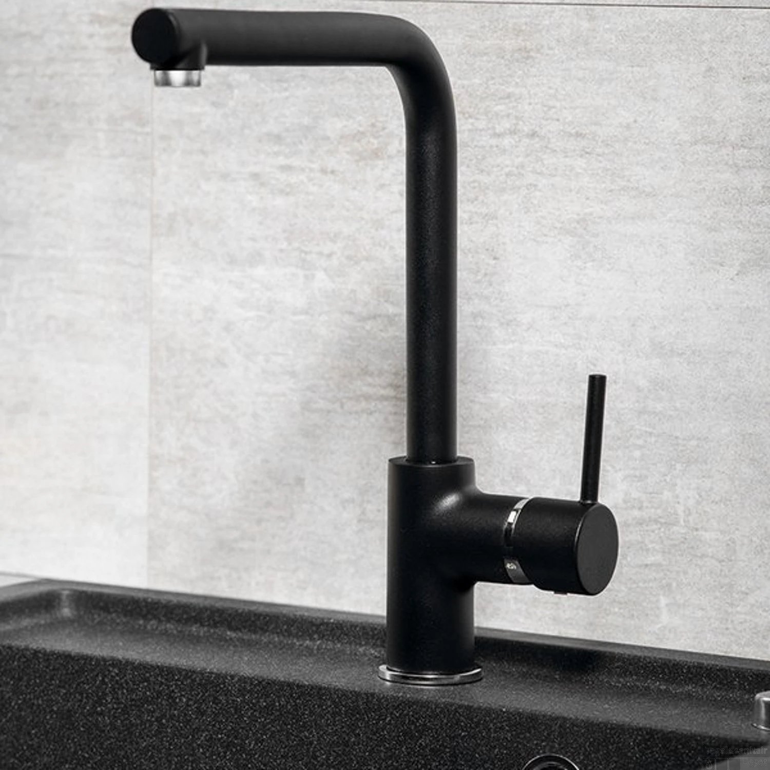 Wastafelkraan Sapho Inova Vrijstaande Mengkraan 31.5cm Mat Zwart 4 Wastafelkraan Sapho Inova Vrijstaande Mengkraan 31.5cm Mat Zwart - Afbeelding 2