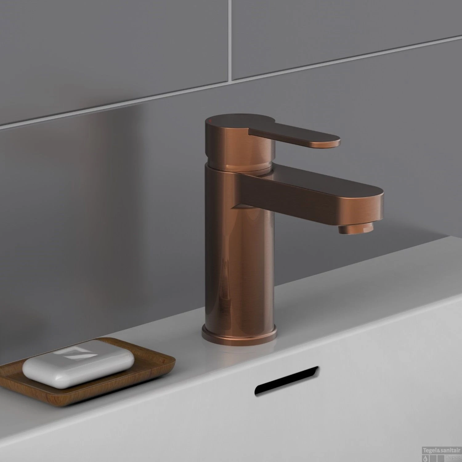 Wastafelkraan Schutte Elephant Mengkraan Eéngreeps Koper Inclusief Click Waste 5 Wastafelkraan Schutte Elephant Mengkraan Eéngreeps Koper Inclusief Click Waste - Afbeelding 3