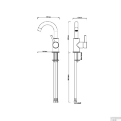 Opbouw Wastafelkraan Wiesbaden Caral Met Draaibare Uitloop RVS Look -Exporteren Badkamer Top Winkel wastafelkraan wiesbaden caral mengkraan opbouw draaibare uitloop rvs tech