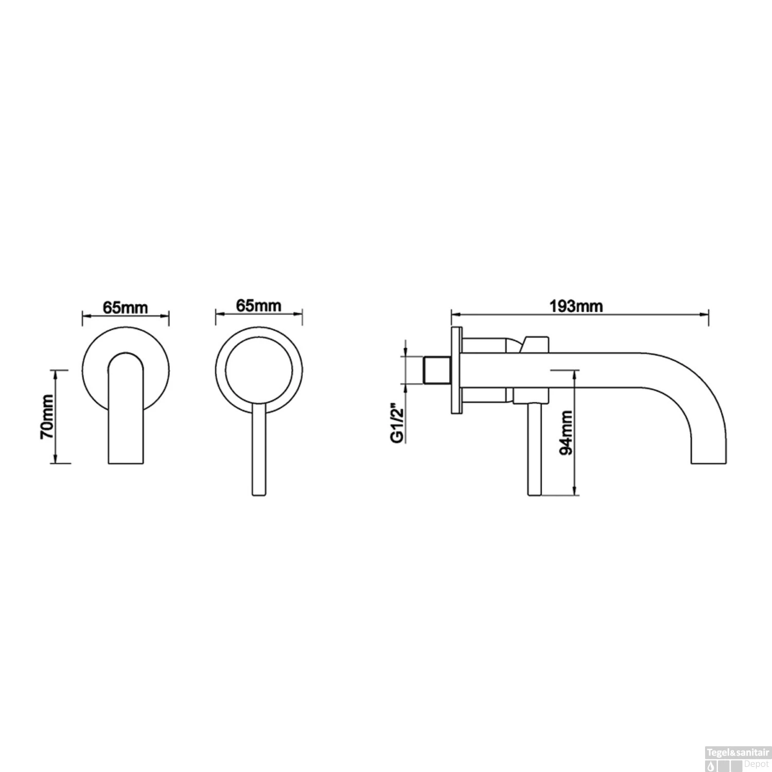 Afbouwdeel Inbouw Wastafelkraan Wiesbaden Caral Twenty Mengkraan Geborsteld Messing Goud (exclusief Inbouwdeel) PVD Coating 4 Afbouwdeel Inbouw Wastafelkraan Wiesbaden Caral Twenty Mengkraan Geborsteld Messing Goud (exclusief Inbouwdeel) PVD Coating - Afbeelding 2