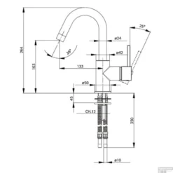 Wastafelkraan Xenz Duero 26.4 Cm Mat Zwart 5 Wastafelkraan Xenz Duero 26.4 Cm Mat Zwart -Exporteren Badkamer Top Winkel wastafelkraan xenz duero 26.4 cm mat zwart tech
