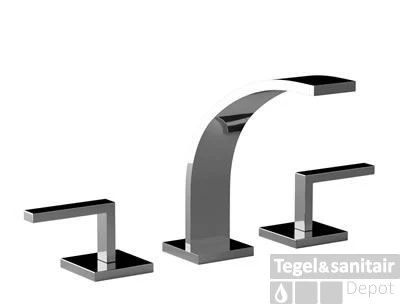 Wastafelmengkraan Cisal Wave 3-gats RVS WA0010202A 4 Wastafelmengkraan Cisal Wave 3-gats RVS WA0010202A - Afbeelding 2