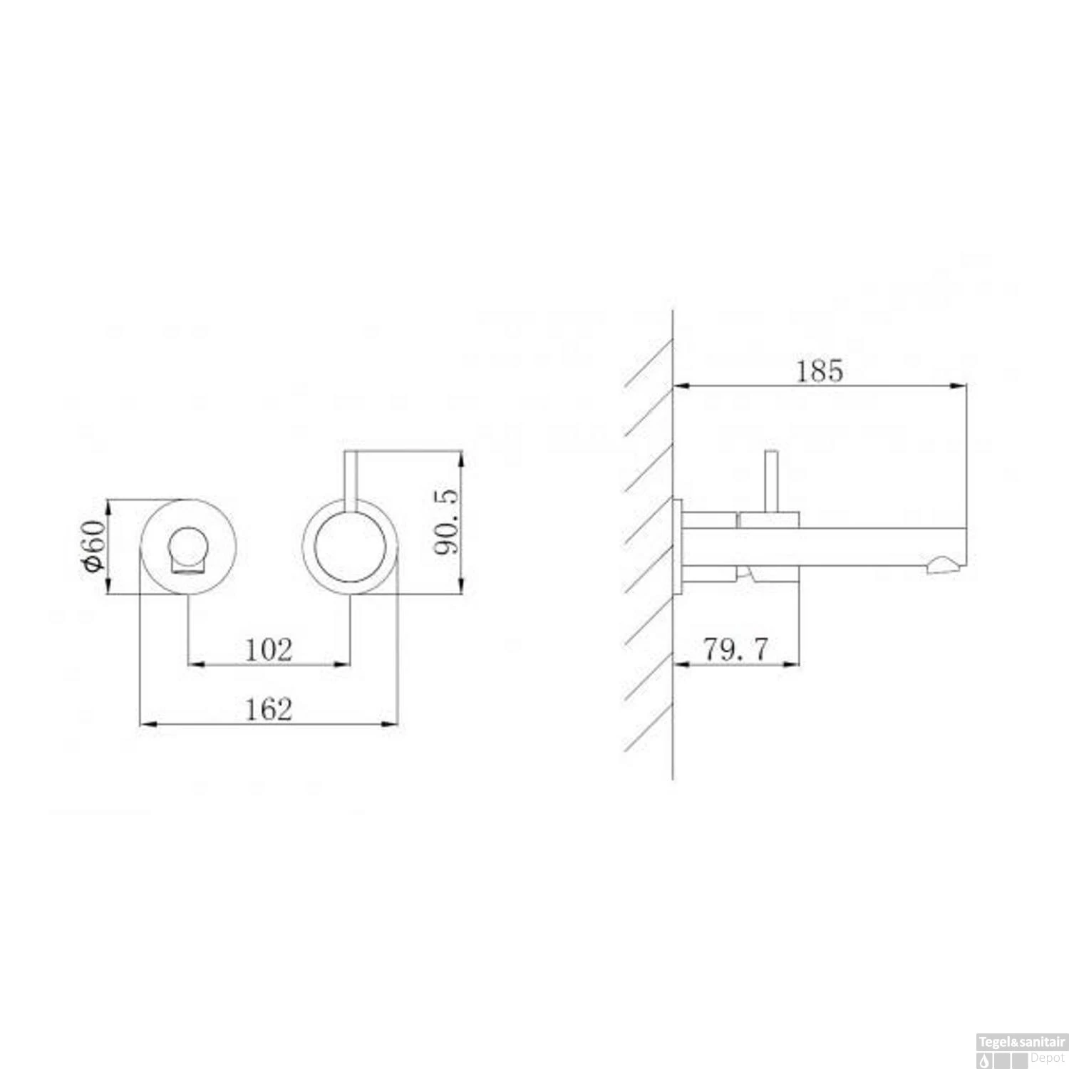 Wastafelmengkraan Boss & Wessing Exclusive 18.5 Cm 1-hendel Mat Zwart 4 Wastafelmengkraan Boss & Wessing Exclusive 18.5 Cm 1-hendel Mat Zwart - Afbeelding 2