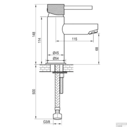 Wastafelmengkraan Brauer Gunmetal Carving Coldstart Opbouw Laag Ronde Hendel Geborsteld Gunmetal PVD -Exporteren Badkamer Top Winkel wastafelmengkraan brauer carving opbouw laag ronde hendel gunmetal geborsteld pvd tec
