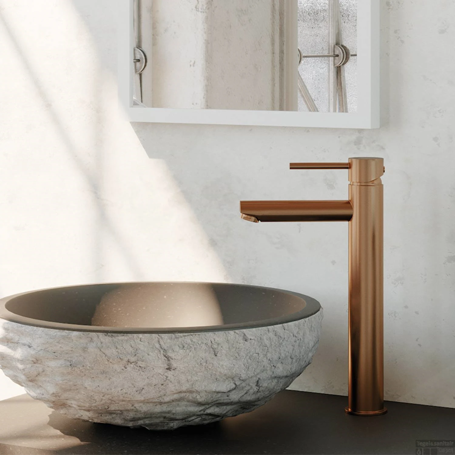 Wastafelmengkraan Brauer Copper Edition Coldstart Opbouw Hoog Ronde Hendel Geborsteld Koper PVD 4 Wastafelmengkraan Brauer Copper Edition Coldstart Opbouw Hoog Ronde Hendel Geborsteld Koper PVD - Afbeelding 2