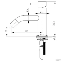 Wastafelmengkraan Differnz Gebogen Chroom -Exporteren Badkamer Top Winkel wastafelmengkraan differnz gebogen chroom tech
