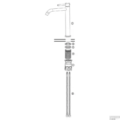 Wastafelmengkraan Differnz Hoog Gebogen Mat Wit -Exporteren Badkamer Top Winkel wastafelmengkraan differnz hoog gebogen mat wit detail2