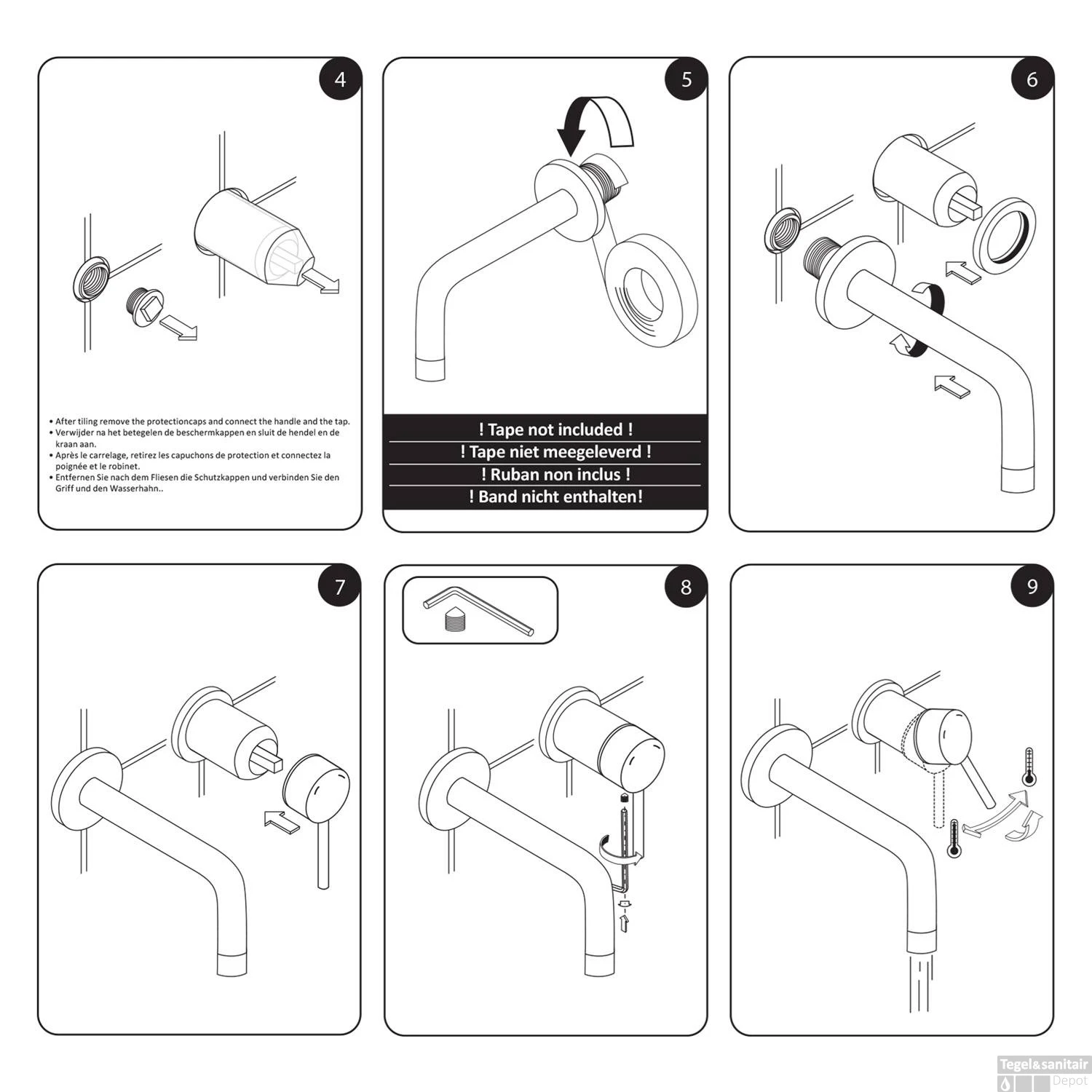 Wastafelmengkraan Differnz Inbouw Koper 6 Wastafelmengkraan Differnz Inbouw Koper - Afbeelding 4