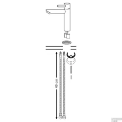 Wastafelmengkraan Differnz Recht Koper -Exporteren Badkamer Top Winkel wastafelmengkraan differnz recht koper detail2