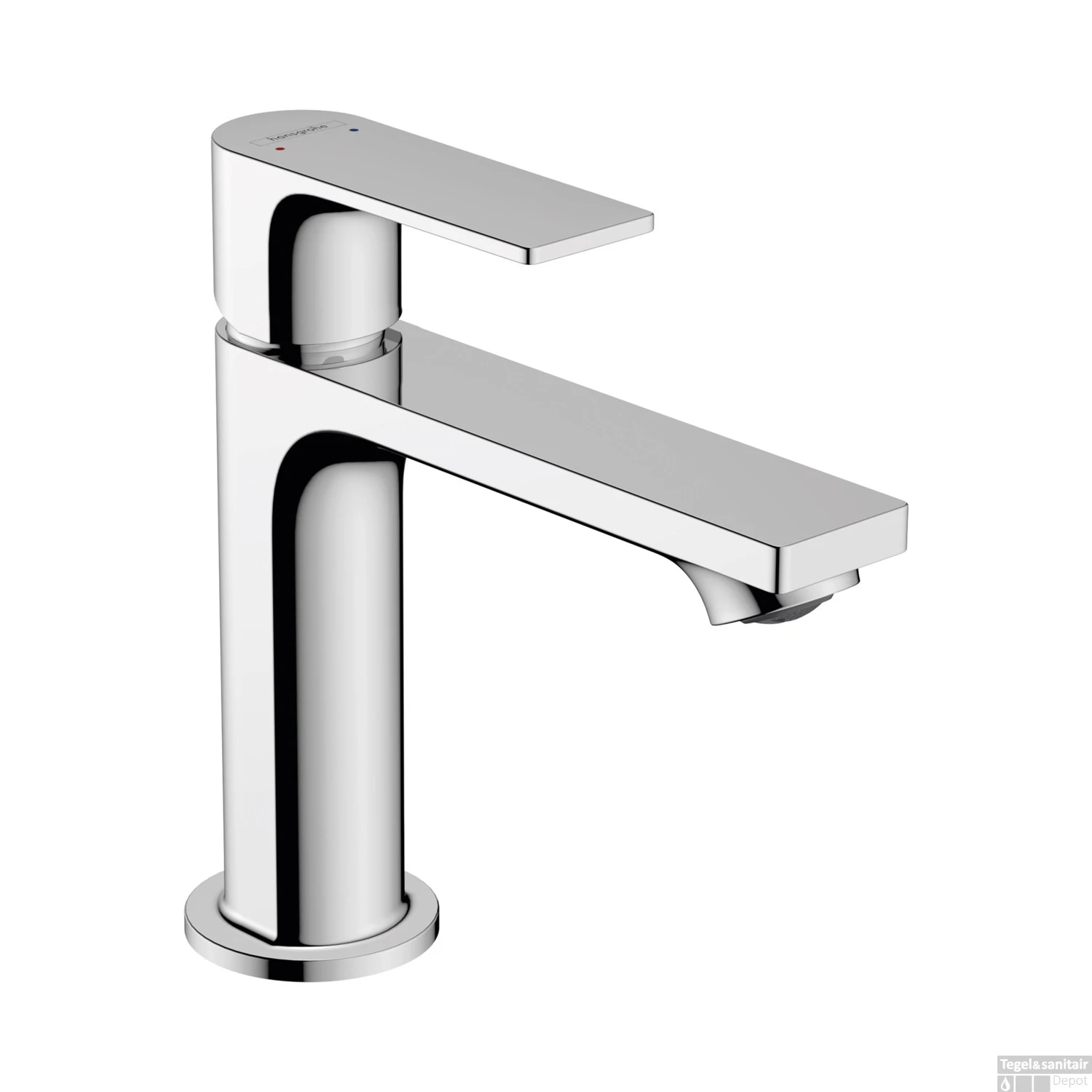 Wastafelmengkraan HansGrohe Rebris E Eengreeps 110 Met Trekwaste Chroom