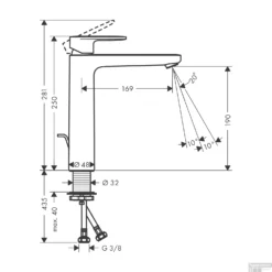 Wastafelmengkraan HansGrohe Vernis Blend 190 Zinc Eengreeps Met Trekwaste Chroom -Exporteren Badkamer Top Winkel wastafelmengkraan hansgrohe vernis blend 190 eengreeps met trekwaste tech 2