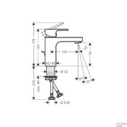 Wastafelmengkraan HansGrohe Vernis Shape Eengreeps 100 Met Metalen Trekwaste Chroom -Exporteren Badkamer Top Winkel wastafelmengkraan hansgrohe vernis shape eengreeps 100 met metalen trekwaste tech