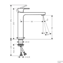 Wastafelmengkraan HansGrohe Vernis Shape Eengreeps 230 Zinc Zonder Afvoer Chroom -Exporteren Badkamer Top Winkel wastafelmengkraan hansgrohe vernis shape eengreeps 230 zinc zonder afvoer tech