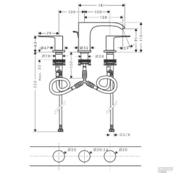 Wastafelmengkraan HansGrohe Vivenis 3-gats 90 Met Trekwaste Mat Zwart -Exporteren Badkamer Top Winkel wastafelmengkraan hansgrohe vivenis 3 gats 90 met trekwaste tech