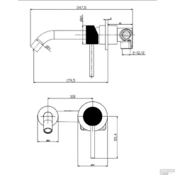 Wastafelmengkraan Inbouw Boss & Wessing Ridged Mat Zwart -Exporteren Badkamer Top Winkel wastafelmengkraan inbouw boss wessing ridged mat zwart tech 2