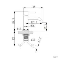Exporteren Badkamer Top Winkel -Exporteren Badkamer Top Winkel wastafelmengkraan opbouw wiesbaden style uitloop 14.8 cm 1 hendel mat zwart 29.1611 1