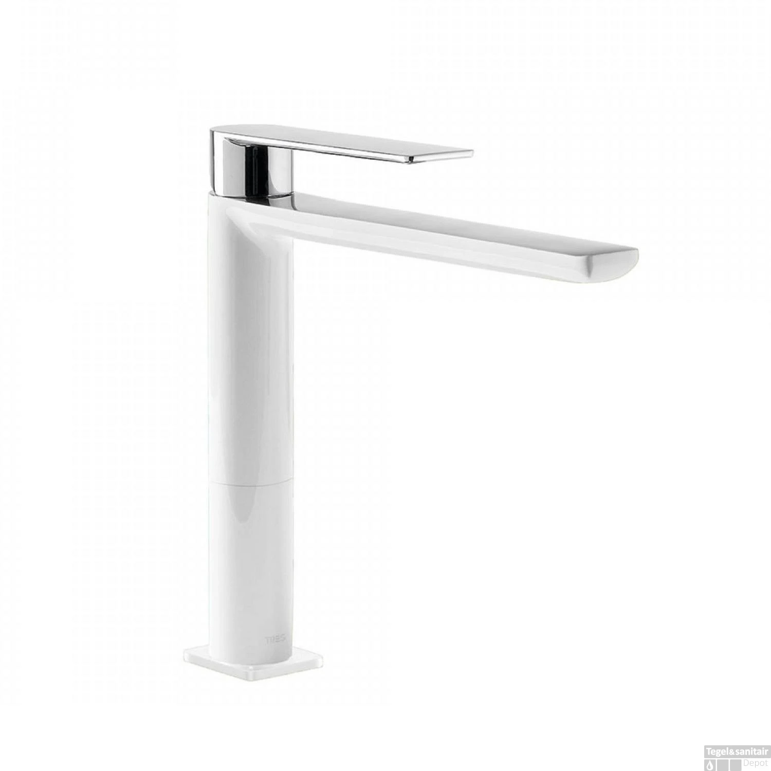 Wastafelmengkraan Tres Loft Colors 1-Hendel Uitloop Recht 19,6 Cm Rond Wit Chroom 3 Wastafelmengkraan Tres Loft Colors 1-Hendel Uitloop Recht 19,6 Cm Rond Wit Chroom