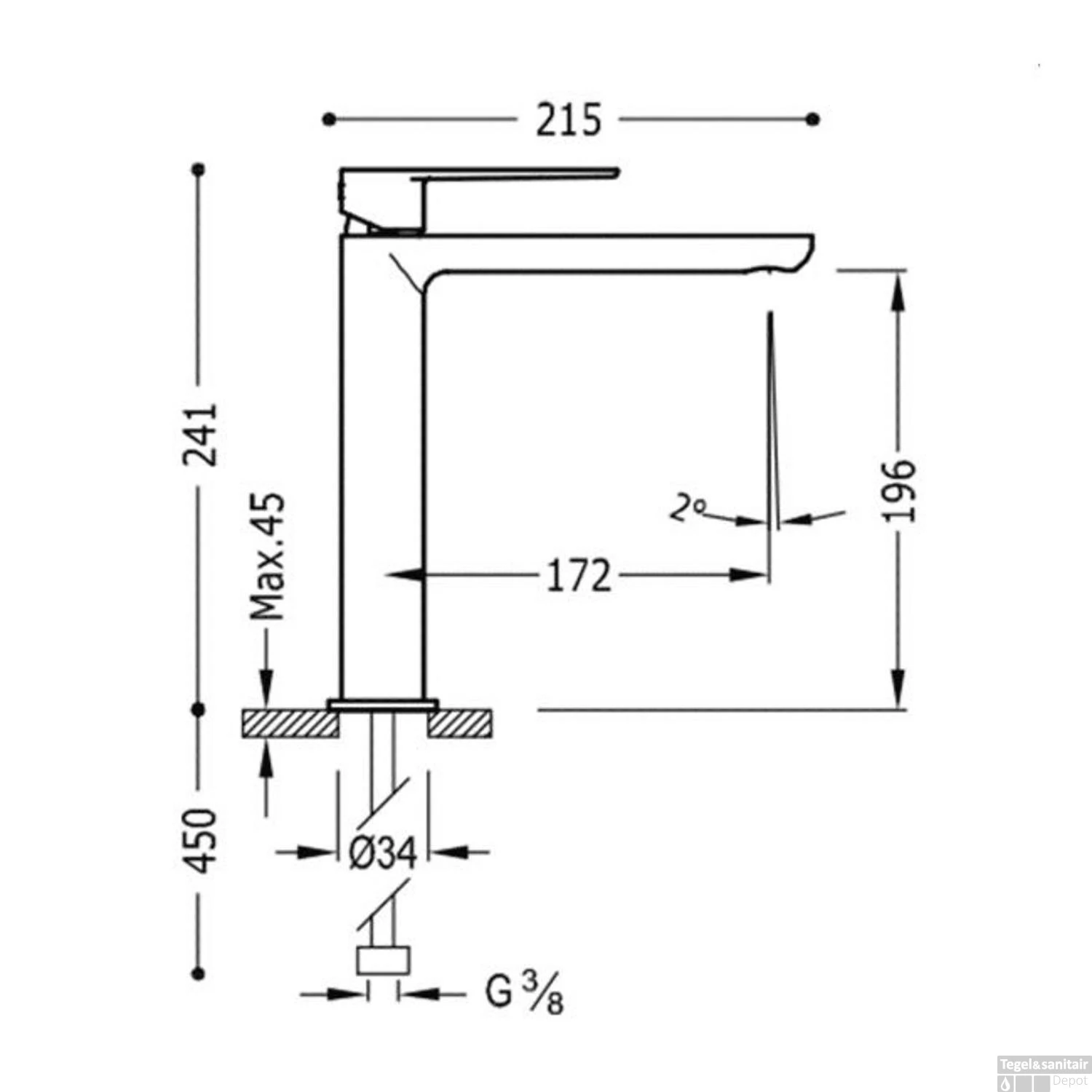 Wastafelmengkraan Tres Loft Colors 1-Hendel Uitloop Recht 19,6 Cm Rond Wit Chroom 4 Wastafelmengkraan Tres Loft Colors 1-Hendel Uitloop Recht 19,6 Cm Rond Wit Chroom - Afbeelding 2