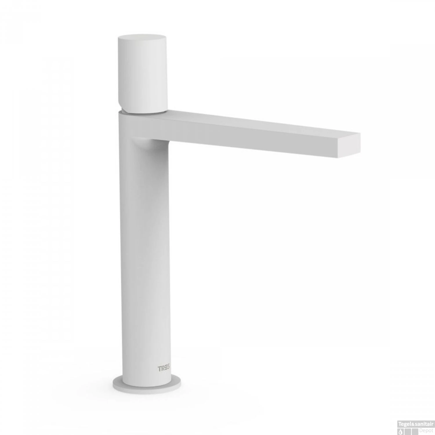 Wastafelmengkraan Tres Project 1-Knop Uitloop Recht 19.7 Cm Rond Mat Wit 3 Wastafelmengkraan Tres Project 1-Knop Uitloop Recht 19.7 Cm Rond Mat Wit