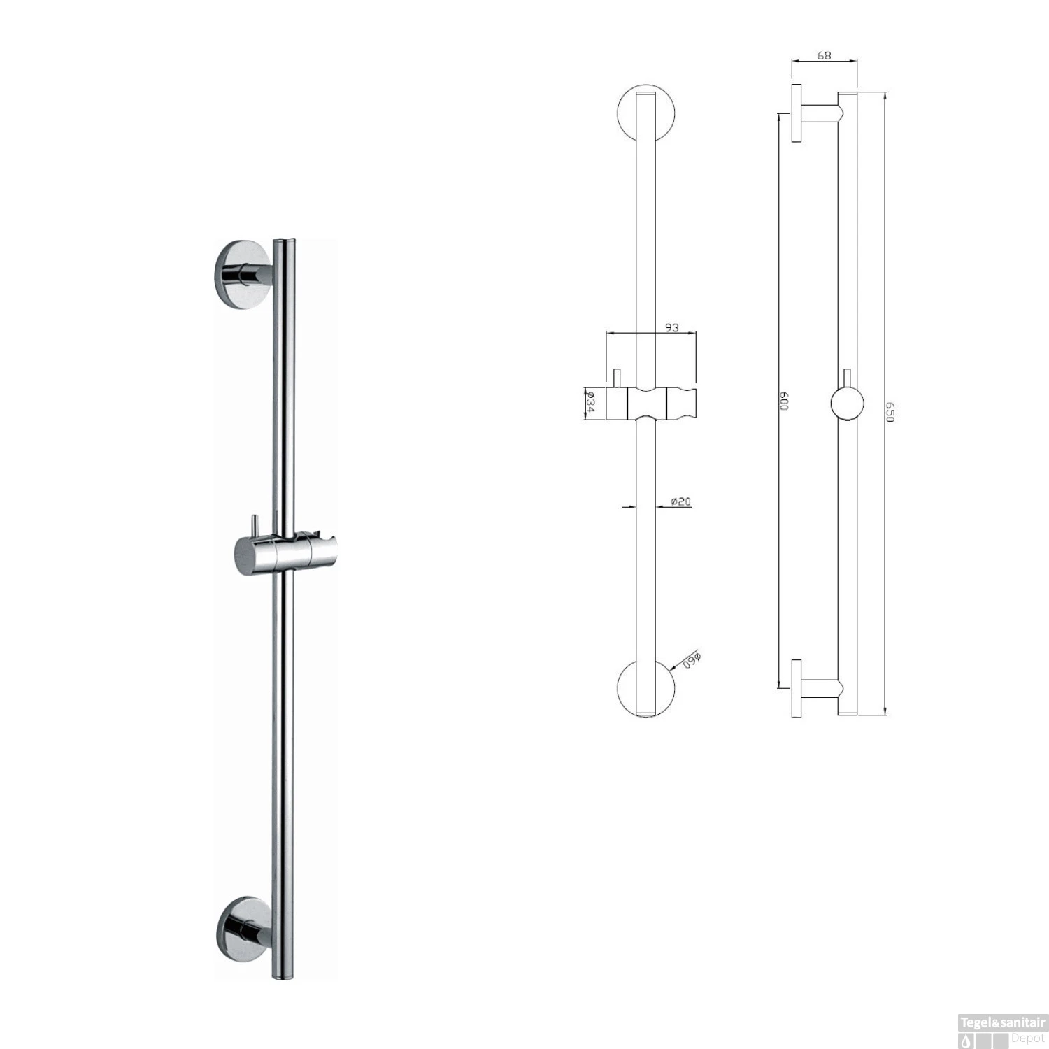 Wiesbaden Inbouw Regendouche Set 04 Caral Muuruitloop Met Glijstang Chroom 10 Wiesbaden Inbouw Regendouche Set 04 Caral Muuruitloop Met Glijstang Chroom - Afbeelding 8