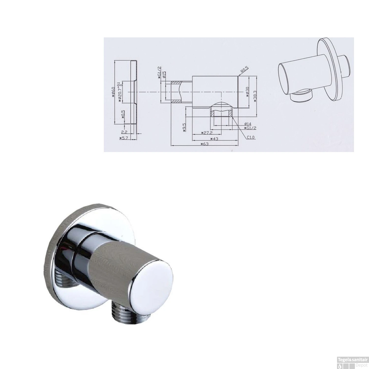 Wiesbaden Inbouw Regendouche Set 04 Caral Muuruitloop Met Glijstang Chroom 11 Wiesbaden Inbouw Regendouche Set 04 Caral Muuruitloop Met Glijstang Chroom - Afbeelding 9