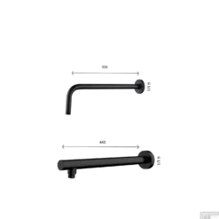 Wiesbaden Regendouche | Caral | Rechthoek | Met Muuruitloop | Inbouw | Mat Zwart | Incl.Inbouwdelen -Exporteren Badkamer Top Winkel wiesbaden inbouw regendouche set 05 caral rechthoek muuruitloop mat zwart 5