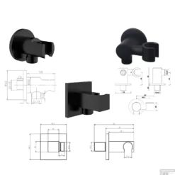 Wiesbaden Regendouche | Caral | Rechthoek | Met Muuruitloop | Inbouw | Mat Zwart | Incl.Inbouwdelen -Exporteren Badkamer Top Winkel wiesbaden inbouw regendouche set 05 caral rechthoek muuruitloop mat zwart 7