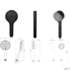 Wiesbaden Regendouche | Caral | Rechthoek | Met Muuruitloop | Inbouw | Mat Zwart | Incl.Inbouwdelen -Exporteren Badkamer Top Winkel wiesbaden inbouw regendouche set 05 caral rechthoek muuruitloop mat zwart 8