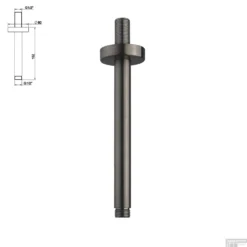 Wiesbaden Inbouw Regendouche Set Caral Rechthoek Plafonduitloop Gunmetal PVD Coating -Exporteren Badkamer Top Winkel wiesbaden inbouw regendouche set caral rechthoek plafonduitloop gunmetal 2