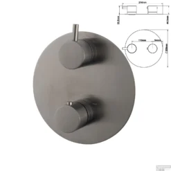 Wiesbaden Inbouw Regendouche Set Caral Rond Muuruitloop Gunmetal PVD Coating 16 Wiesbaden Inbouw Regendouche Set Caral Rond Muuruitloop Gunmetal PVD Coating -Exporteren Badkamer Top Winkel wiesbaden inbouw regendouche set caral rond muuruitloop gunmetal 6