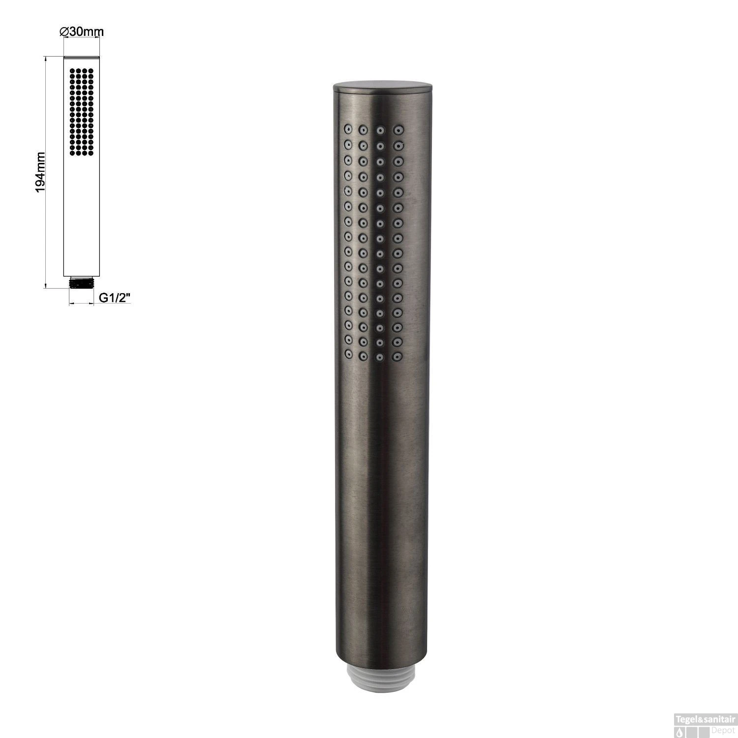 Wiesbaden Inbouw Regendouche Set Caral Rond Muuruitloop Gunmetal PVD Coating 10 Wiesbaden Inbouw Regendouche Set Caral Rond Muuruitloop Gunmetal PVD Coating - Afbeelding 8