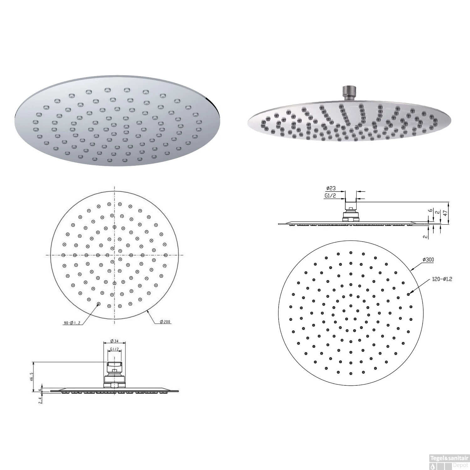Wiesbaden Inbouw Regendouche Set Caral Rond Plafonduitloop RVS PVD Coating 6 Wiesbaden Inbouw Regendouche Set Caral Rond Plafonduitloop RVS PVD Coating - Afbeelding 4
