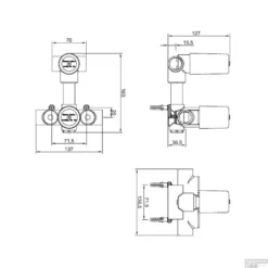 BWS Inbouwdeel 2-Weg Douchethermostaat 7 BWS Inbouwdeel 2-Weg Douchethermostaat -Exporteren Badkamer Top Winkel wiesbaden inbouwdeel 2 wegs douchethermostaat 6 1